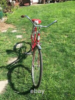 Vintage Girls Red Schwinn Bike The Breeze 1960s, 26 inch bike