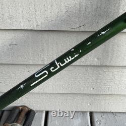 Vintage Green Schwinn Collegiate Bike Frame 1970s, Fork, Pedals & Sprocket