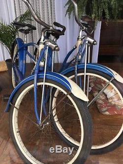 Vintage His And Hers Schwinn Balloon Tire Springer Bicycles 1951-52