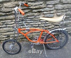 Vintage January 1968 Schwinn Stingray Orange Krate Bicycle