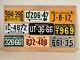 Vintage Lot Of 9 Collectable Bicycle License Plates 1953 Wheaties Schwinn