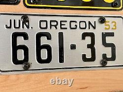 Vintage LOT of 9 Collectable Bicycle License Plates 1953 Wheaties Schwinn
