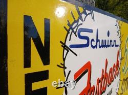 Vintage Large Rare Schwinn Bicycle 30 Porcelain Metal Advertising Sign