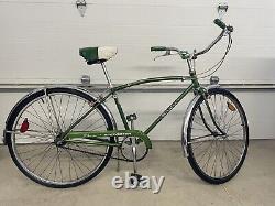 Vintage Late 60's Mens Schwinn Speedster 3-speed Green Cruiser Bicycle