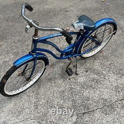 Vintage Late 60's Schwinn 26 Hollywood Blue Men/LadiesCruiser Bicycle