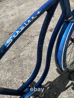 Vintage Late 60's Schwinn 26 Hollywood Blue Men/LadiesCruiser Bicycle