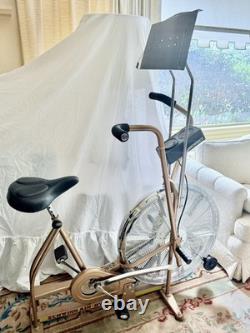 Vintage MCM GOLD SCHWINN AIRDYNE Dual Action EXCERCISE BIKE withSPEEDO & MANUAL