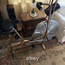 Vintage MCM GOLD SCHWINN AIRDYNE Dual Action EXCERCISE BIKE withSPEEDO & MANUAL