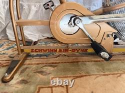 Vintage MCM GOLD SCHWINN AIRDYNE Dual Action EXCERCISE BIKE withSPEEDO & MANUAL