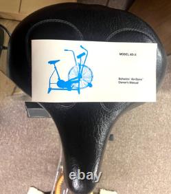 Vintage MCM Gold Schwinn Air-Dyne Dual Action Exercise Bike with Original Manual