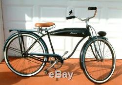 Vintage Men's Schwinn 26 Inch Bicycle Blue Deluxe Tornado American 60s Restored