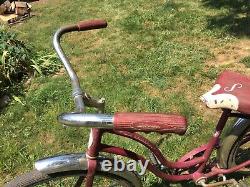 Vintage Mid Century Schwinn Girls 24in bicycle PURPLE