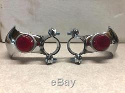 Vintage NEW bicycle handlebar hand KNUCKLE GUARDS with REFLECTORS Shelby Schwinn