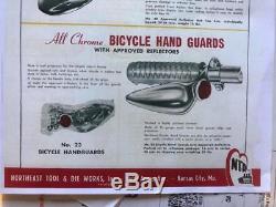 Vintage NEW bicycle handlebar hand KNUCKLE GUARDS with REFLECTORS Shelby Schwinn