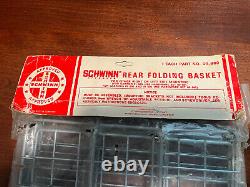 Vintage NOS 2 Schwinn Rear Folding Basket + Two Hardware Sets + Rear Carrier