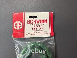 Vintage NOS Schwinn Bicycle CAMPUS GREEN Combination Chain Lock Stingray Krate