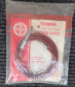 Vintage NOS Schwinn Bicycle RED GLITTER Cable Lock Stingray Krate