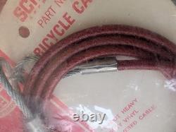 Vintage NOS Schwinn Bicycle RED GLITTER Cable Lock Stingray Krate