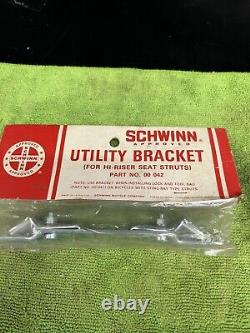 Vintage Nos Schwinn Krate Utility Bracket &lock And Tool Bag Combo
