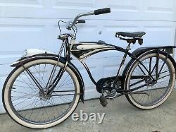 Vintage Original 1948 Circa Schwinn Excelsior B6 Autocycle 26 Tank Bike Cruiser