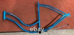 Vintage Original 1960's Schwinn Starlet Bicycle Frame Blue White Logo 20