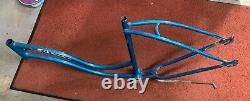 Vintage Original 1960's Schwinn Starlet Bicycle Frame Blue White Logo 20