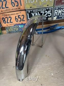 Vintage Original 1968 Schwinn Stingray Krate Rear Fender withChrome Support Rods