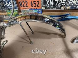 Vintage Original 1968 Schwinn Stingray Krate Rear Fender withChrome Support Rods