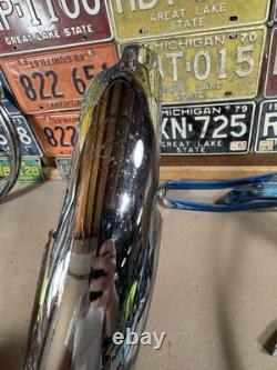 Vintage Original 1968 Schwinn Stingray Krate Rear Fender withChrome Support Rods