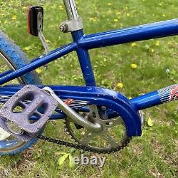 Vintage Original 1980's Schwinn Predator Aerostar Blue BMX Bike (c)