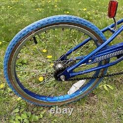 Vintage Original 1980's Schwinn Predator Aerostar Blue BMX Bike (c)