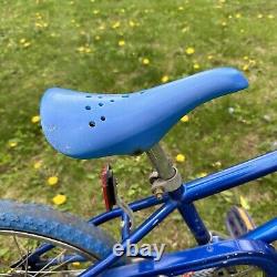 Vintage Original 1980's Schwinn Predator Aerostar Blue BMX Bike (c)