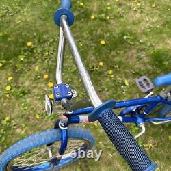 Vintage Original 1980's Schwinn Predator Aerostar Blue BMX Bike (c)