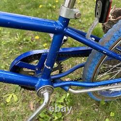 Vintage Original 1980's Schwinn Predator Aerostar Blue BMX Bike (c)