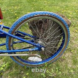 Vintage Original 1980's Schwinn Predator Aerostar Blue BMX Bike (c)