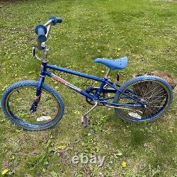 Vintage Original 1980's Schwinn Predator Aerostar Blue BMX Bike (c)