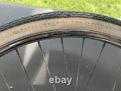 Vintage Original Schwinn Chrome Rim Wheels & Tires 26 1 3/4 S-7