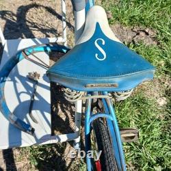 Vintage Original Schwinn Hornet Bicycle 1958 2 Toned Blue Springer Front Deco