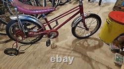 Vintage Original Schwinn Stingray Pixie 1978 Bicycle Withtraining wheels Huffy AMF