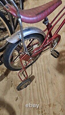 Vintage Original Schwinn Stingray Pixie 1978 Bicycle Withtraining wheels Huffy AMF