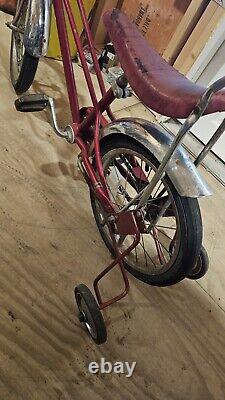 Vintage Original Schwinn Stingray Pixie 1978 Bicycle Withtraining wheels Huffy AMF