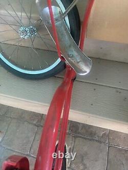 Vintage Original Schwinn Stringray Pixie Sparkle Banana Seat Bike Red & Chrome