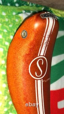 Vintage Original Schwinn Sunset Orange Krate Bicycle Banana Seat 18 Long