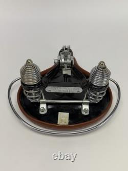 Vintage Persons Genuine Leather Mens Saddle Brown Chrome Crash Rail Ballooner