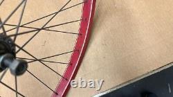 Vintage Postwar 26 Bicycle Red Drop Center Wheel Set Shelby Schwinn Lobdell