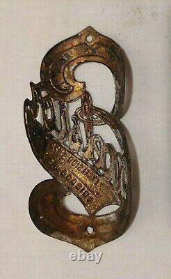 Vintage Pre 1912 Excelsior pre war bicycle motorcycle HEAD BADGE Antique Schwinn