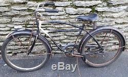 Vintage Prewar 1939 Schwinn Royal Motorbike Bicycle
