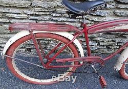 Vintage Prewar 1940 Schwinn DX 26 Men's Balloon Tire Bicycle
