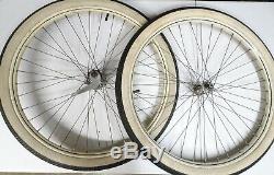 Vintage Prewar 1941 Schwinn Lasalle DX 26 Balloon Tire Bicycle Wheel Set
