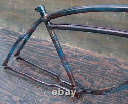 Vintage Prewar Schwinn DX Bike FRAME Fat Tire Klunker Cruiser Bicycle 26 Wheels